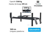 Pont élévateur 4 colonnes pour géométrie 5,5T | TyreON TPL5500WA