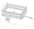 Remorque simple essieu 1000 kg pour Micro-Tracteur - Benne galvanisée basculante hydraulique - 1600 x 1100 x 400 mm - Attelage anneau ø50 mm Torros AHRT100H