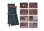 Servante d'atelier complète noire 19 tiroirs set en mousse 399 outils Teng Tools TCEMM399BL