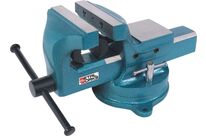 Étau d&amp;#039;établi à mors parallèles 125mm acier avec ouverture de 125mm et tube ø16mm MW Tools BAP125