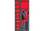 Jeu de douilles isolées 1/2 10-24 mm EV véhicules électriques 10 pièces module en mousse pour servante d'atelier MW Tools MWED1210