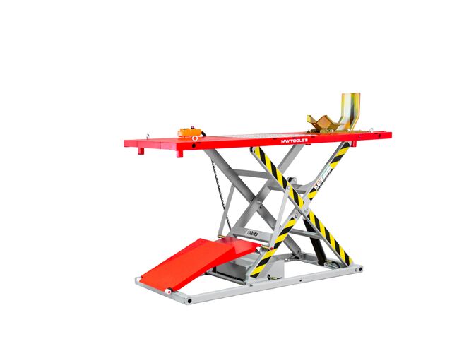 Pont moto électrique professionnel 230V - 1,1kW - 1000kg 2250x800mm MW Tools ESB1000S
