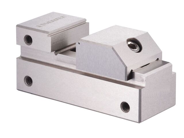 Mini étau d&#039;outilleur en acier inoxydable avec une largeur de mors 25 mm ouverture 19 mm hauteur de mors 10 mm Vertex VSTV-10V