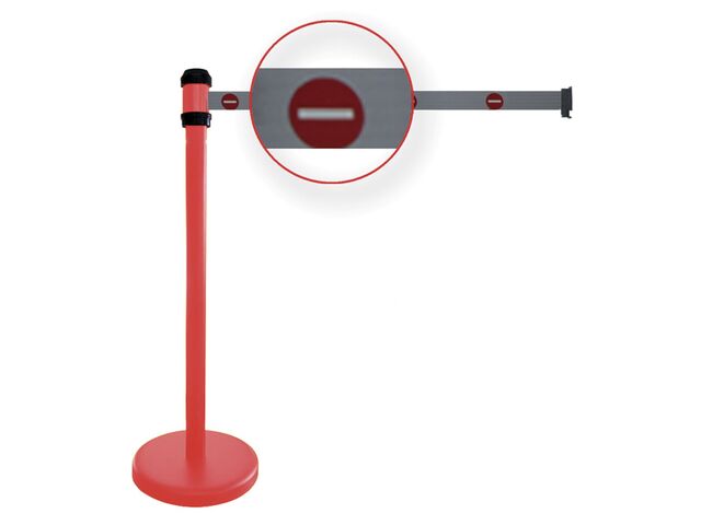 Poteau à sangle avec signe d&#039;interdiction MW Tools AP102RT