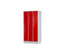 Vestiaire métallique 3 portes rouges perforées MW Tools KL30R