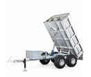 Remorque double essieu 4 roues 1400kg benne galvanisée basculante hydraulique 2000x1170x400mm Torros AHR1400H