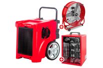 Pack déshumidificateur PRO 50L/Jour BDP50 + Ventilateur brasseur d&#039;air ø600mm MV600L + Chauffage électrique 3 kW WEL03 MW Tools BDP50SETAH