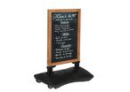 Panneau Ardoise L 59 x H 78 cm Cadre Bois sur Base Lestable NOIR