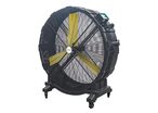 Ventilateur brasseur d'air mobile silencieux en plastique Ø 1500 mm 400 W - Grand débit et vitesse variable MW Tools MV1500IE