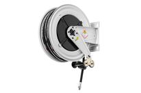 Enrouleur air et eau 15 m Ø G 1/2 (f) 20 bars Acier peint avec enroulement automatique et support mural fixe Raasm RA.8430.104