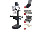 Pack Perceuse-fraiseuse à colonne perçage jusqu'à ø 32 mm CM4/M16 1,5 kW 400 V table croisée et accessoires de base Optidrill DH40CT PACK