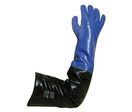 Gants de protection PVC bleu tout enduit main adhérisée manchette longue Taille 10