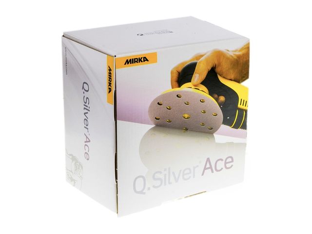 Mirka Q-SILVER ACE Ø 125mm 17 trous - (P500 /100pcs - P800 /50pcs)