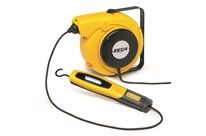 Enrouleur de câble baladeuse LED 14 m 2G 1 mm² en 230 - sortie 24V Polypropylène avec enrouleur automatique et support mural pivotant Zeca 5908/330