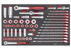 Set de douilles et clés mixtes Foam3 tray 1/4- 3/8 4- 22mm 57 pièces Teng Tools TEFSK57
