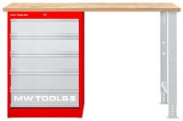 Établi modulaire Rubberwood avec armoire à tiroirs 5T 1500 mm MW Tools MOD15LP5R