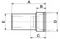 Prise droite filetée femelle cylindrique | PREVOST