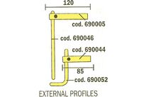 Jeu de bras, longueur 120 mm pour le soudage externe par points des profilés Telwin 803158