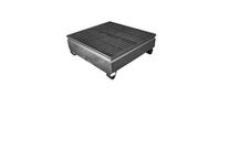 Bac de rétention carré en acier galvanisé pour 4 fûts : 446150.115