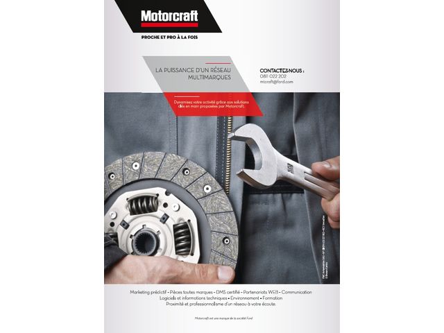 Vous ouvrez votre garage? Vous recherchez une enseigne multimarques? LE RESEAU MOTORCRAFT EST FAIT POUR VOUS