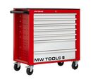 Servante d'atelier 7 tiroirs rouge et grise large 940 mm en acier soudé verrouillable roues ø125 mm MW Tools GW207
