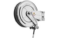 Enrouleur d&amp;#039;eau chaude 20 m Ø 1/2 100 bars Inox 304 avec enroulement automatique et support mural pivotant Raasm RA.8522.201