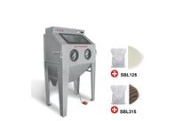 Pack cabine de sablage 415 L avec 25 kg de microbilles de verre et 25 kg de corindon brun MW Tools CAT415SET