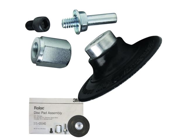 Plateau pour disques abrasifs Roloc  - Ø 76 mm x 6,3 mm (tige et écrou inclus) - 1p