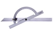 Rapporteur d'angle en acier chromé mat avec bras réglable 10 - 170° 200 mm Limit GBO200