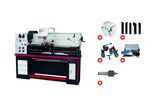 Tour à métaux hauteur des pointes 180 mm entre-pointes 1000 mm alésage 52 mm 1,5 kW 400V avec accessoires essentiels Optiturn TH3610 PACK