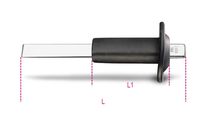 Burin plat de carrossier avec gaine protectrice BETA 1342PM - 235x118 mm