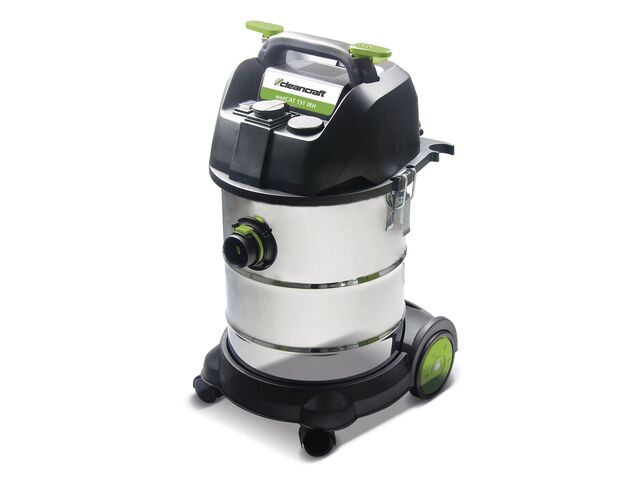 Aspirateur eau et poussière avec filtre EPA E10 - cuve en acier inoxydable de 30 litres - 1 moteur 1,2 kW 230 V Cleancraft WETCAT 131 IRH