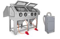 Cabine de sablage 880 L pro avec aspiration cyclonique externe MW Tools CAT880FC