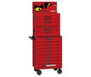 Servante à outils rouge professionnelle 16 tiroirs avec 2 coffres Teng Tools TSS26R16