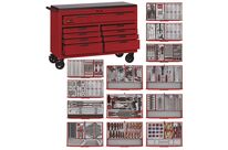 Servante rouge maxi master set 9 tiroirs Teng Tools TCMM911N9