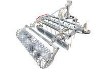 Herse de carrière équestre 140 cm - Lame niveleuse et rouleau cage - Attelage trois points pour micro-tracteurs Torros TACR140