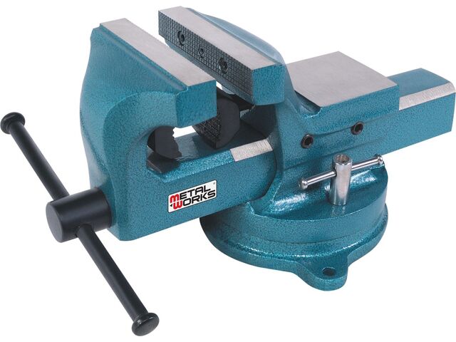 Étau d'établi à mors parallèles 150mm acier avec ouverture de 153mm et tube ø16mm MW Tools BAP150
