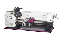 Tour à métaux d&amp;#039;établi hauteur des pointes 125 mm entre-pointes 550 mm alésage 26 mm 1,1 kW 230V vitesses variables Optiturn TU2506VB 230V