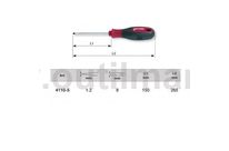 Tournevis ergokraft à fente 1.2x8.0 mm : 4110-5