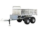 Remorque double essieu 4 roues 1400kg benne galvanisée basculante hydraulique 2000x1170x400mm Torros AHR1400H