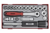 Jeu de douilles TT1 tray 3/8 8-22mm 19 pièces 6 pans Teng Tools TT3819