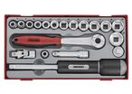 Jeu de douilles TT1 tray 3/8 8-22mm 19 pièces 6 pans Teng Tools TT3819