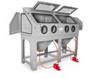 Cabine de sablage professionnelle double 880 L avec aspiration MW Tools CAT880