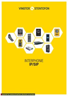 Catalogue Interphonie IP/SIP