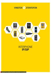 Catalogue Interphonie IP/SIP