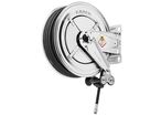 Enrouleur d'eau chaude 15 m Ø 1/2 100 bars Inox 304 avec enroulement automatique et support mural pivotant Raasm RA.8432.202