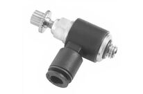 Micro régleur de débit mâle cylindrique à molette - bidirectionnel | RLM BG