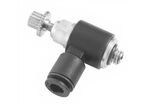 Micro régleur de débit mâle cylindrique à molette - bidirectionnel | RLM BG