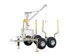 Remorque forestière double essieux 4 roues 1400kg 1800-2650x1300x1000mm avec grue de levage Torros AHR1400W