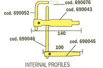 Jeu de bras, longueur 140mm, pour le soudage interne par points des profilés Telwin 803159